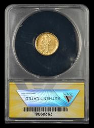 2016 W 10C 24K Gold 1/10oz Finned Rim ANACS SP70