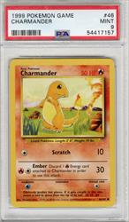 1999 Pokemon Game Charmander #46 PSA Mint 9 
