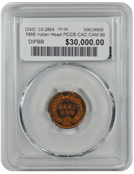 1888 Indian Head PCGS CAC CAM 66