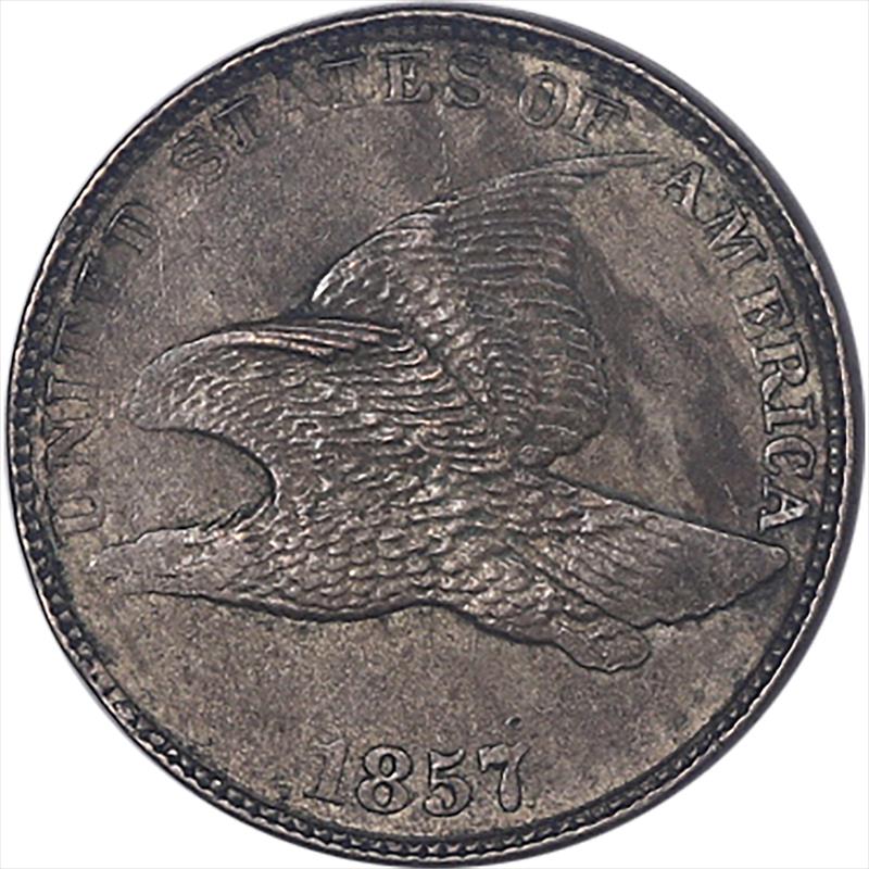 1857 Flying Eagle Cent 1c , Circulated Choice Extra Fine - Nice and Original