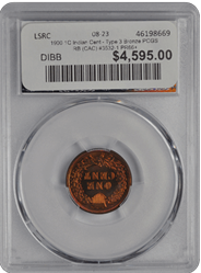 1900 1C Indian Cent - Type 3 Bronze PCGS RB (CAC) #3532-1 PR66+