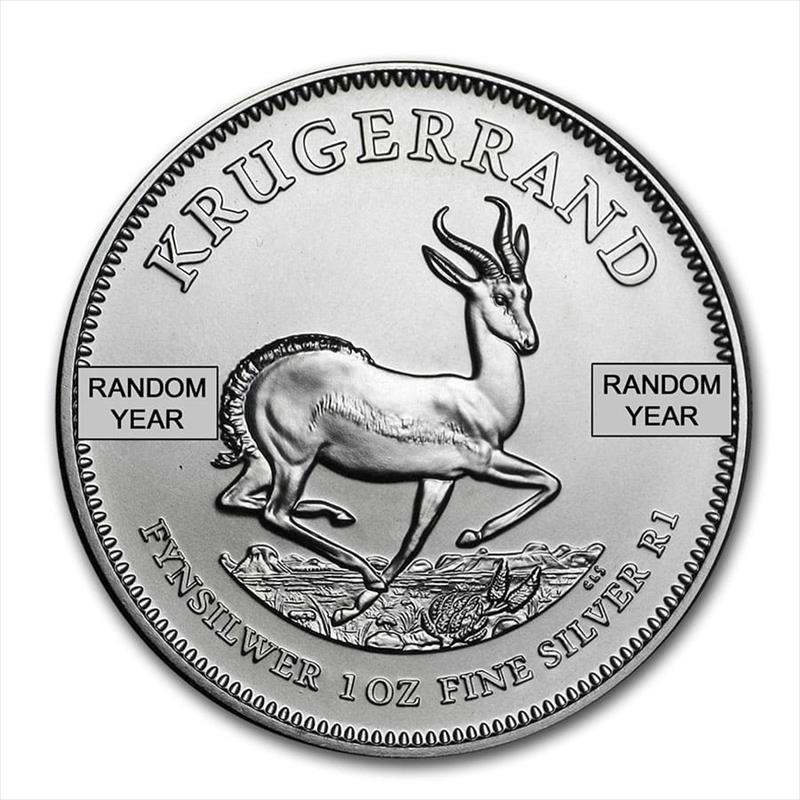 1oz South African Silver Krugerrand Gem BU (Random Date)