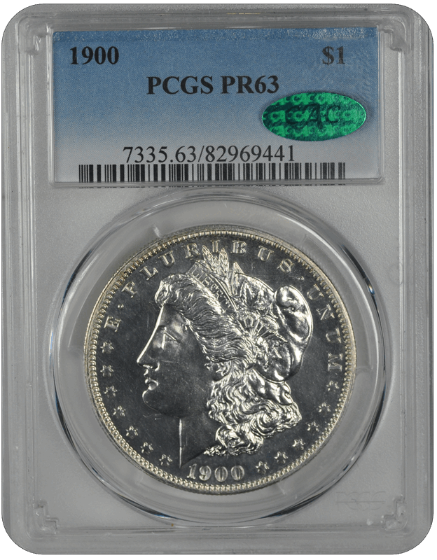 1900 Morgan PCGS (CAC) PR 63 