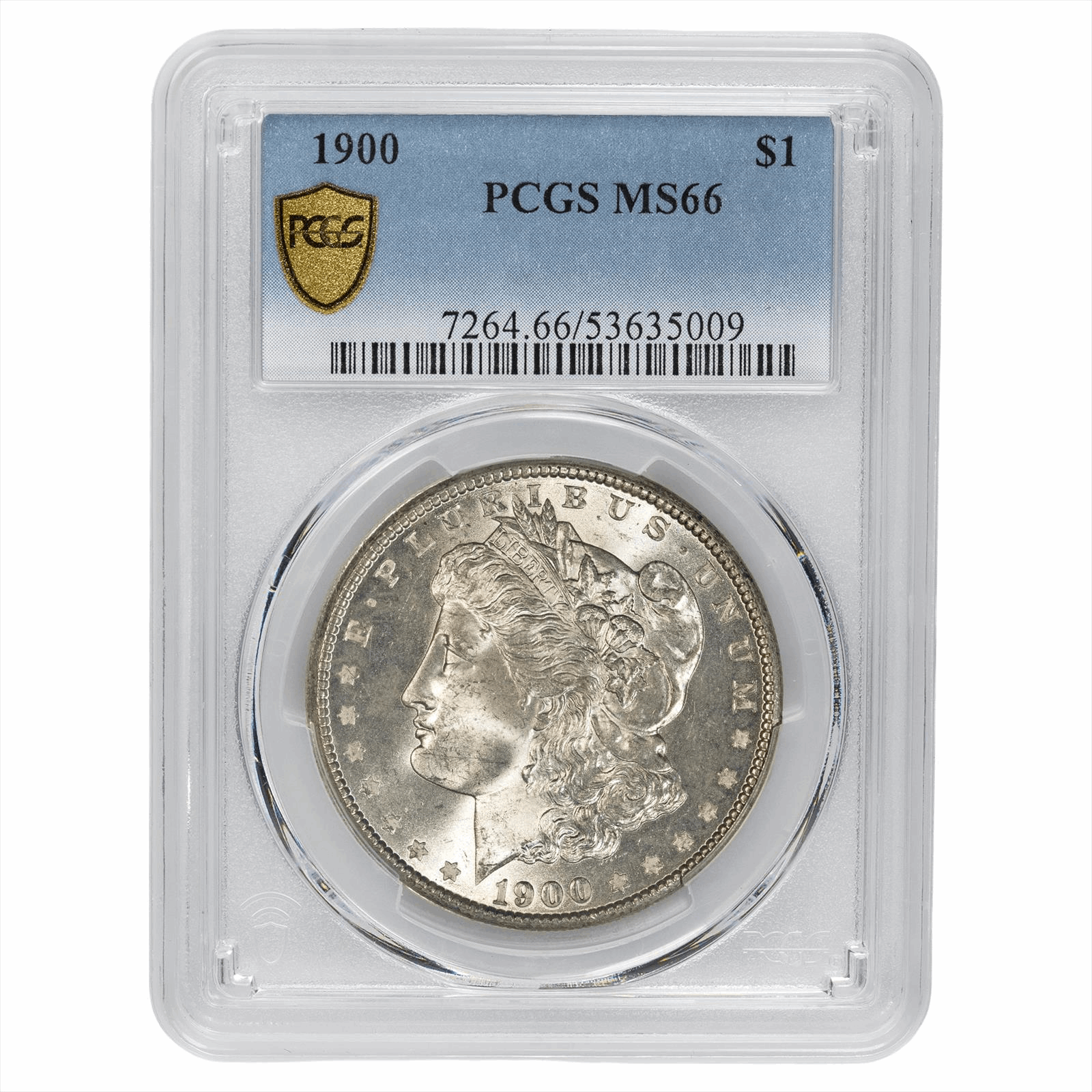 1900 Morgan Silver Dollar $1 PCGS MS 66