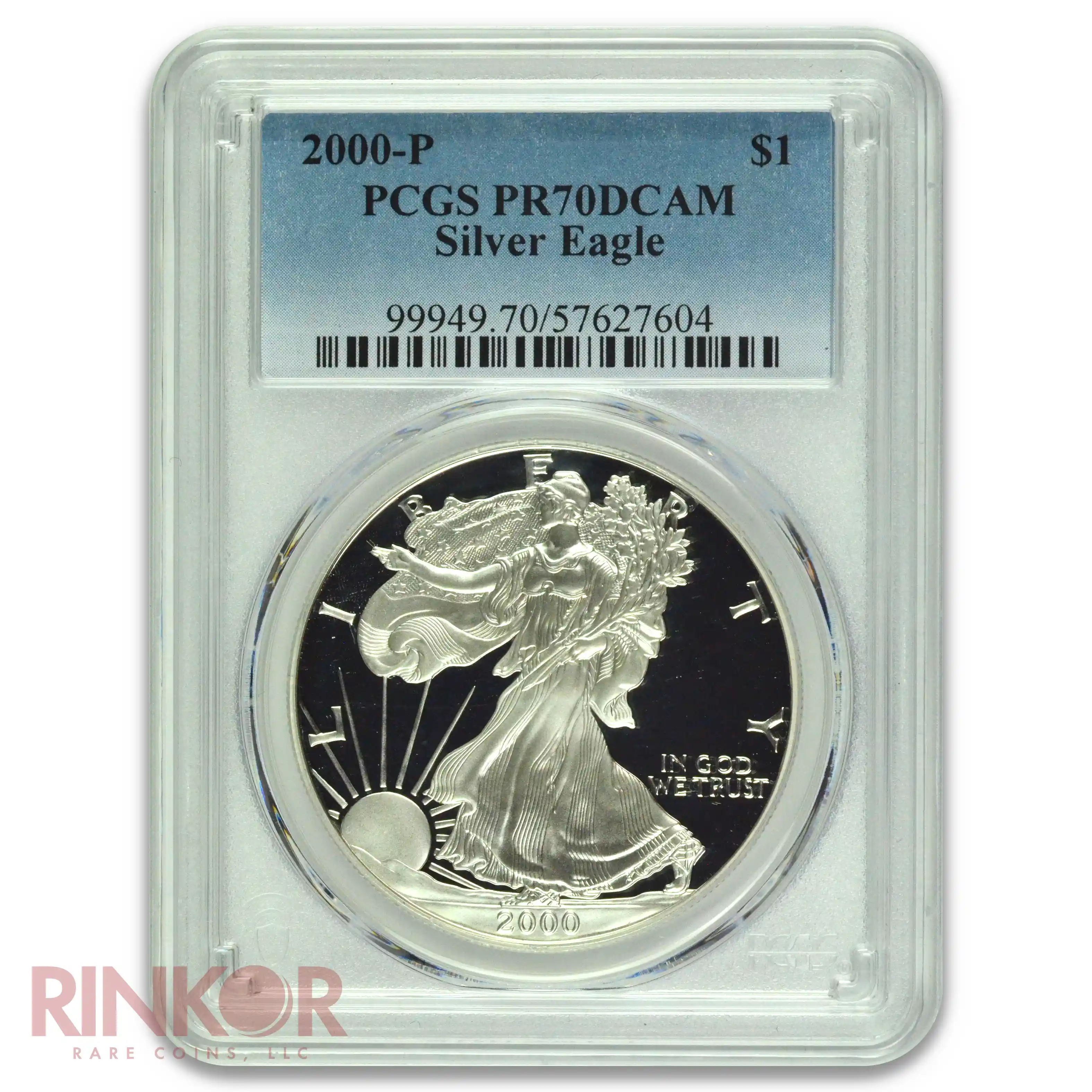 2000-P 1oz Proof American Silver Eagle PCGS PR 70