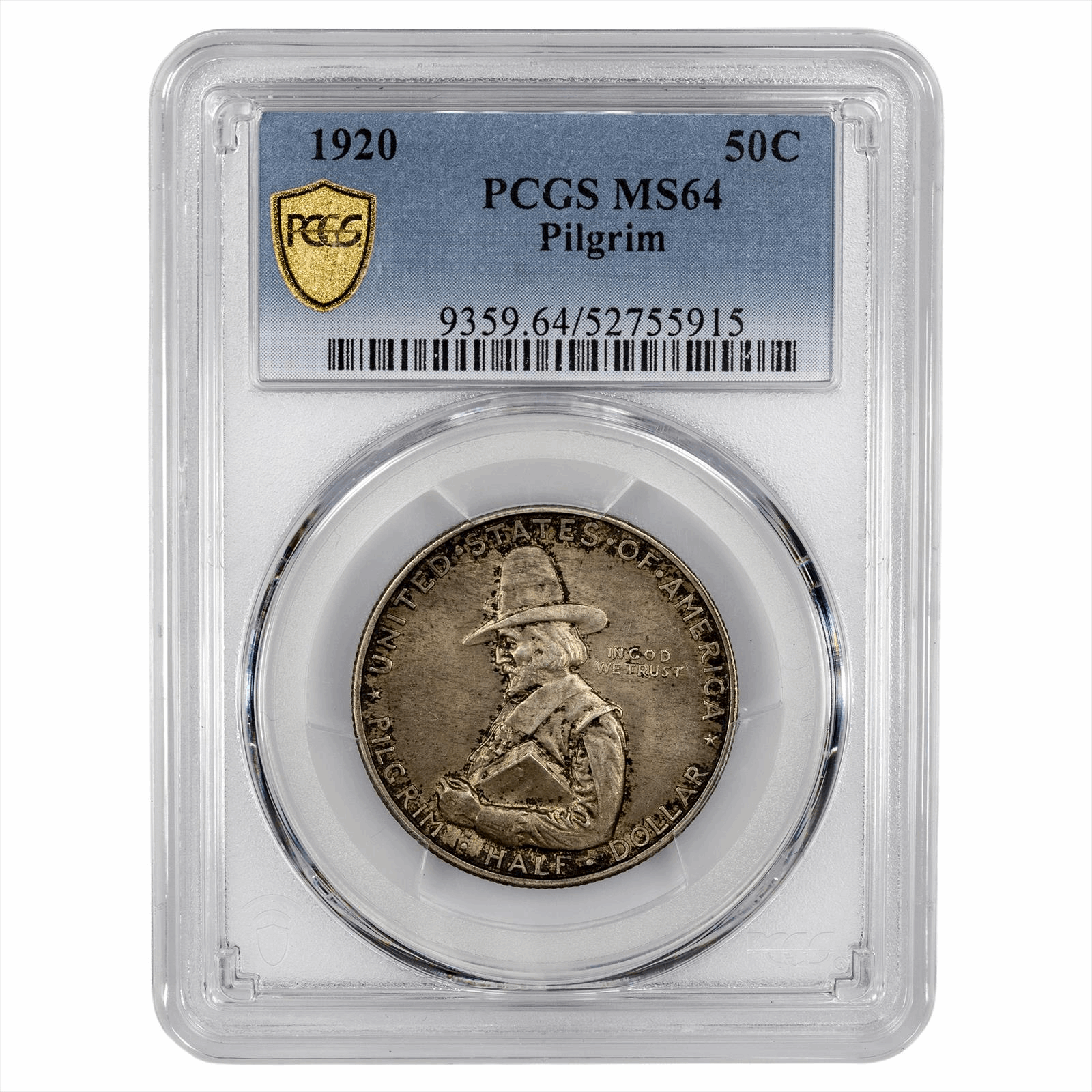 1920 Pilgrim Commemorative Half Dollar 50C PCGS MS 64