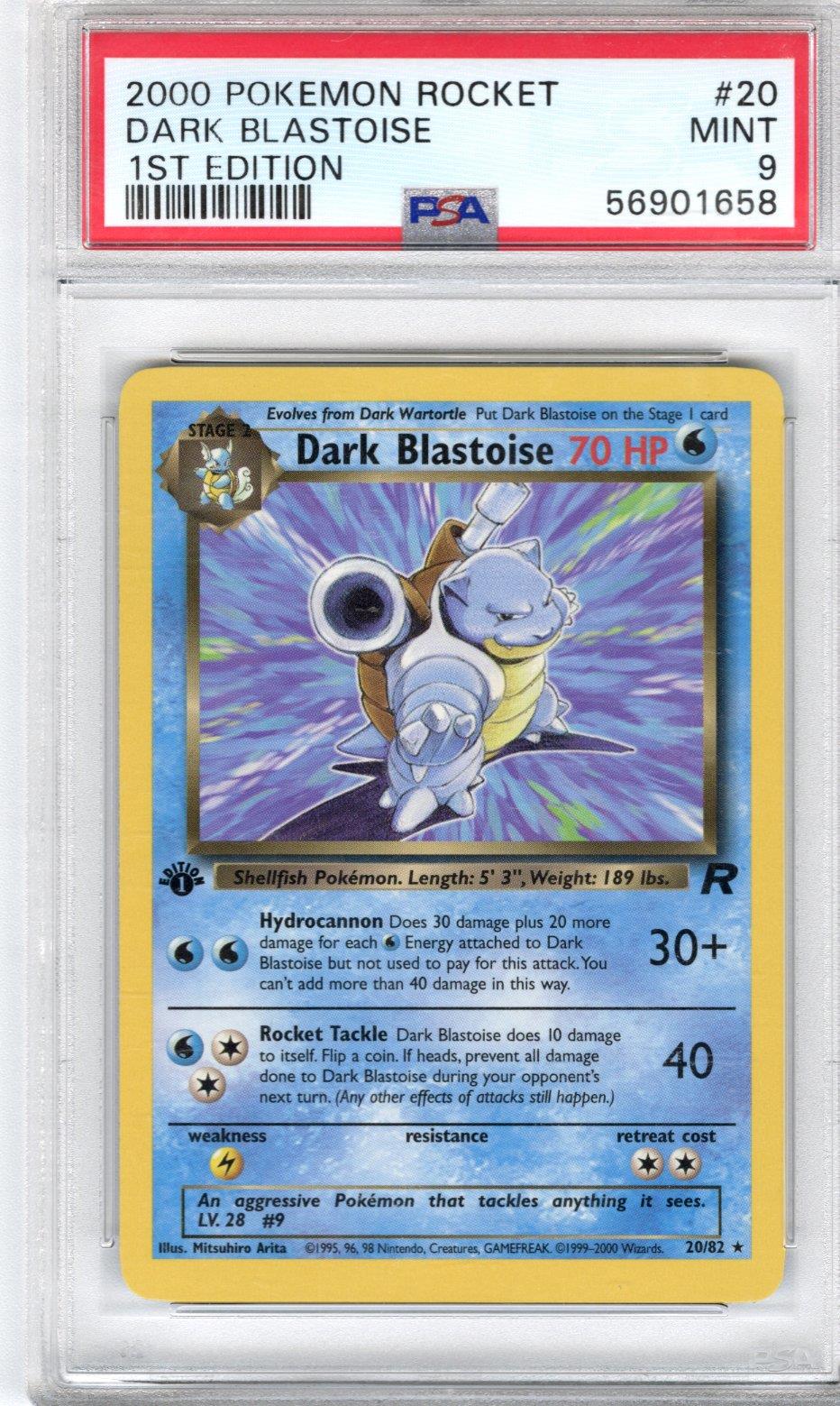 2000 Pokemon Rocket Dark Blastoise 1st Edition PSA MINT 9 