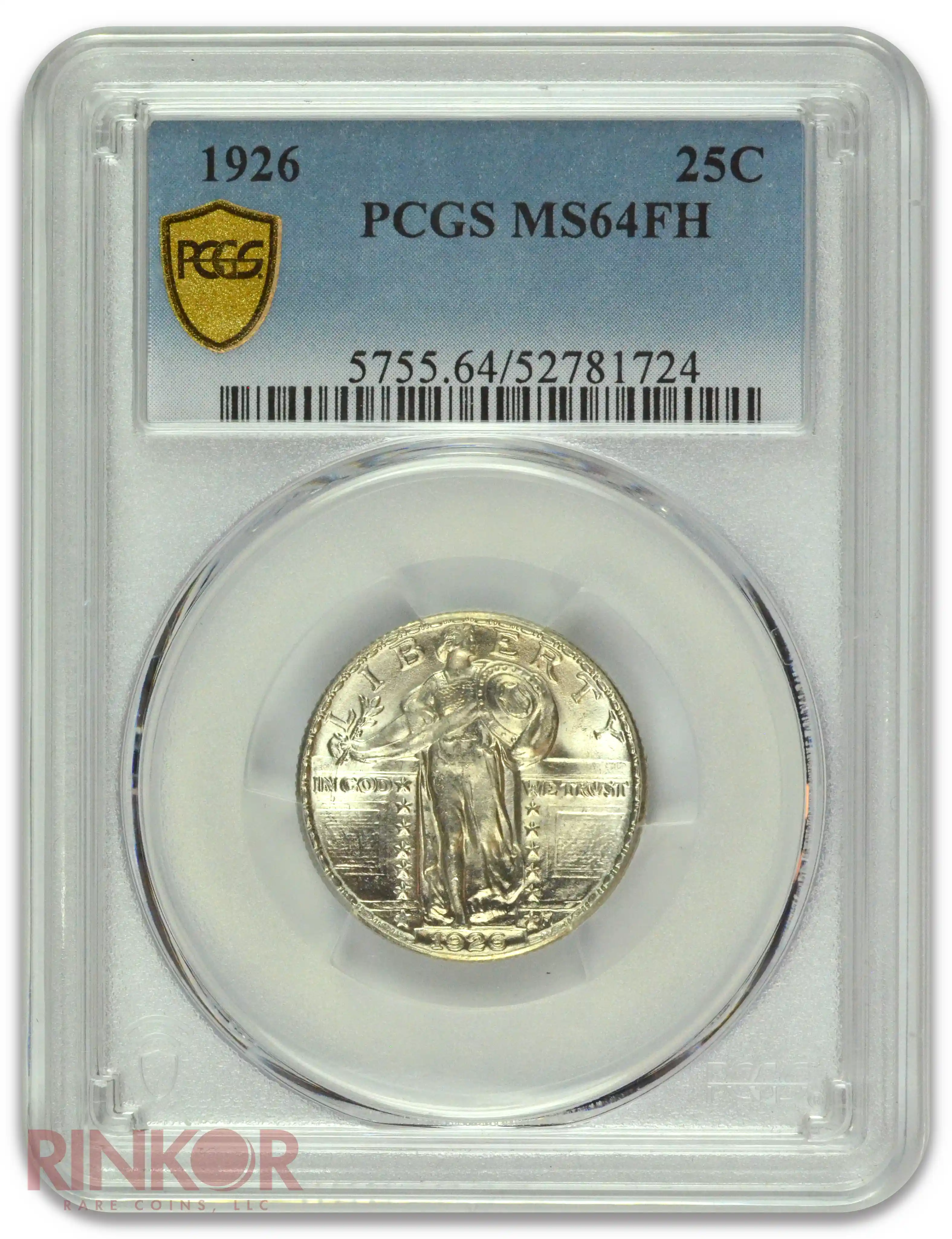 1926 Standing Liberty Quarter PCGS MS 64 FH