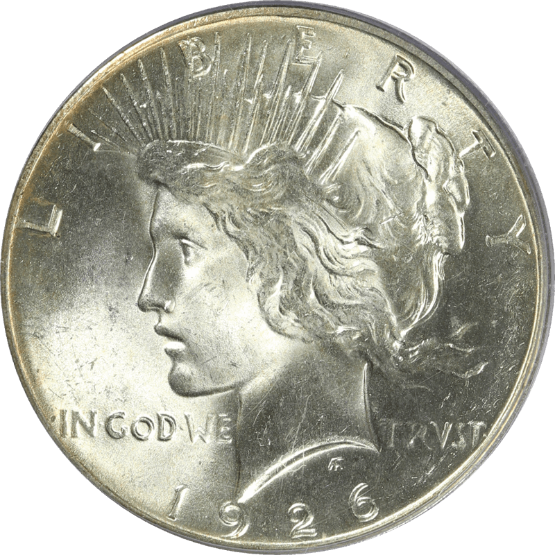 1926 Peace Dollar, $1 PCGS MS 65