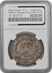 1884 Cc  Morgan Dollar NGC VF-30