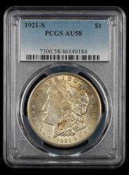1921 S $1 PCGS AU58 AU58