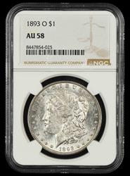 1893 O $1 NGC AU-58