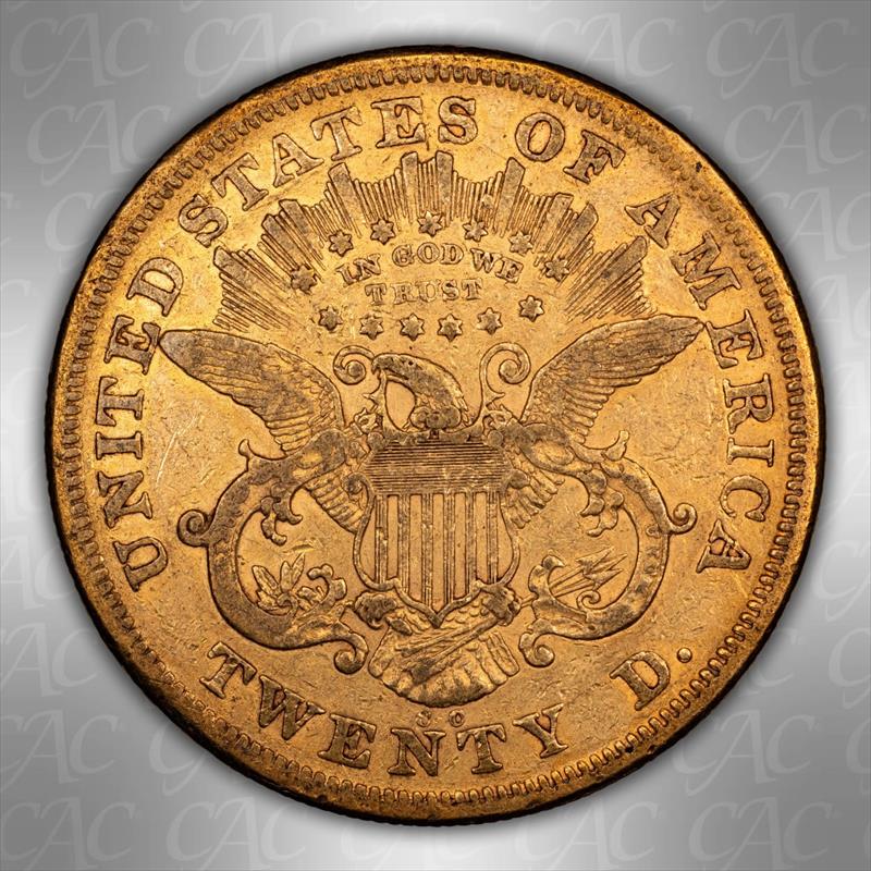 1875-CC $20 CACG XF-40 