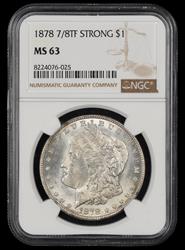 1878 7/8TF Strong $1 NGC MS63