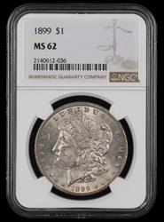 1899 $1 NGC MS62 MS62