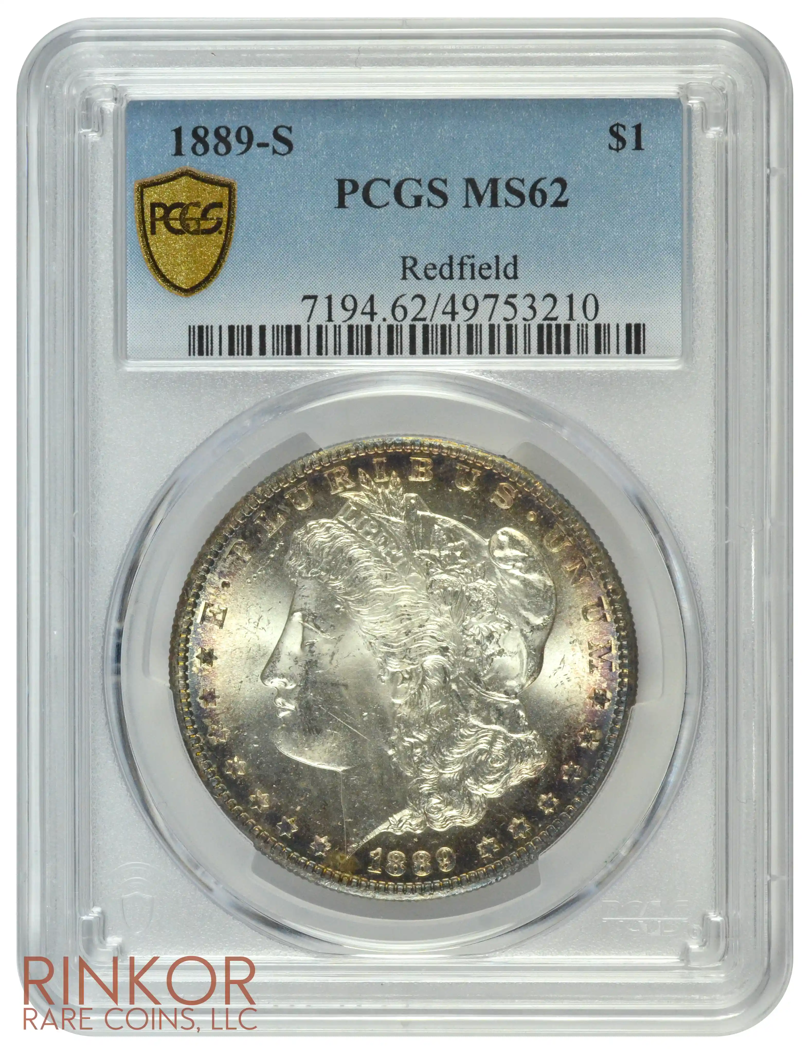 1889-S $1 PCGS MS 62