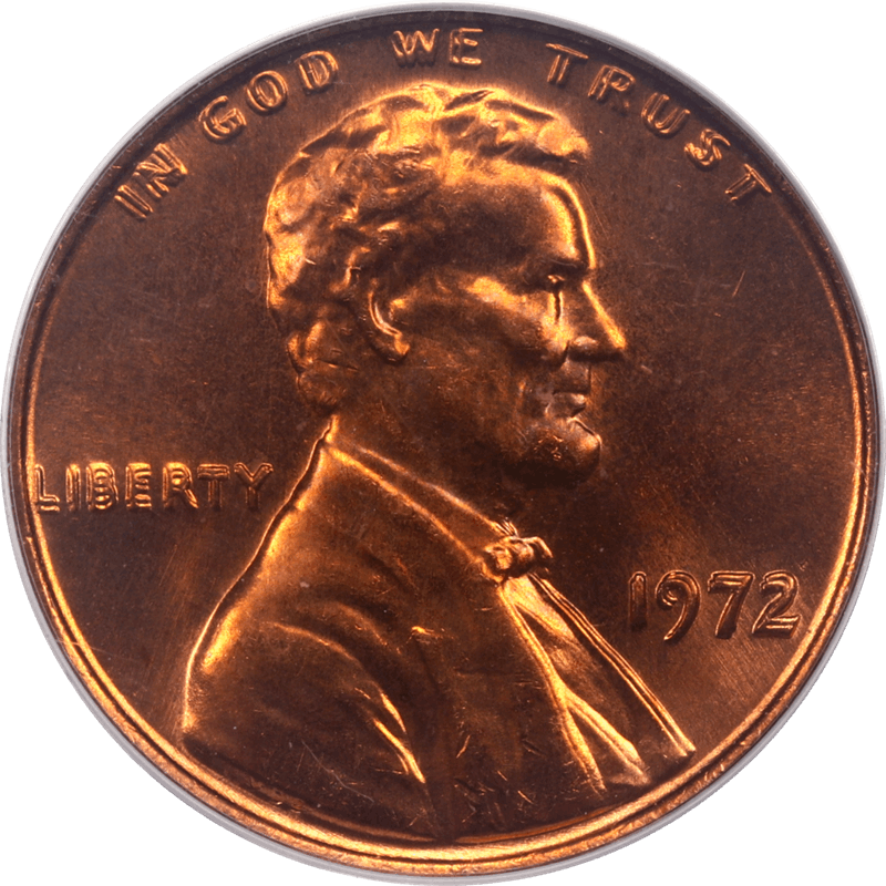 1972 DDO Lincoln Cent 1c PCGS MS66RD 