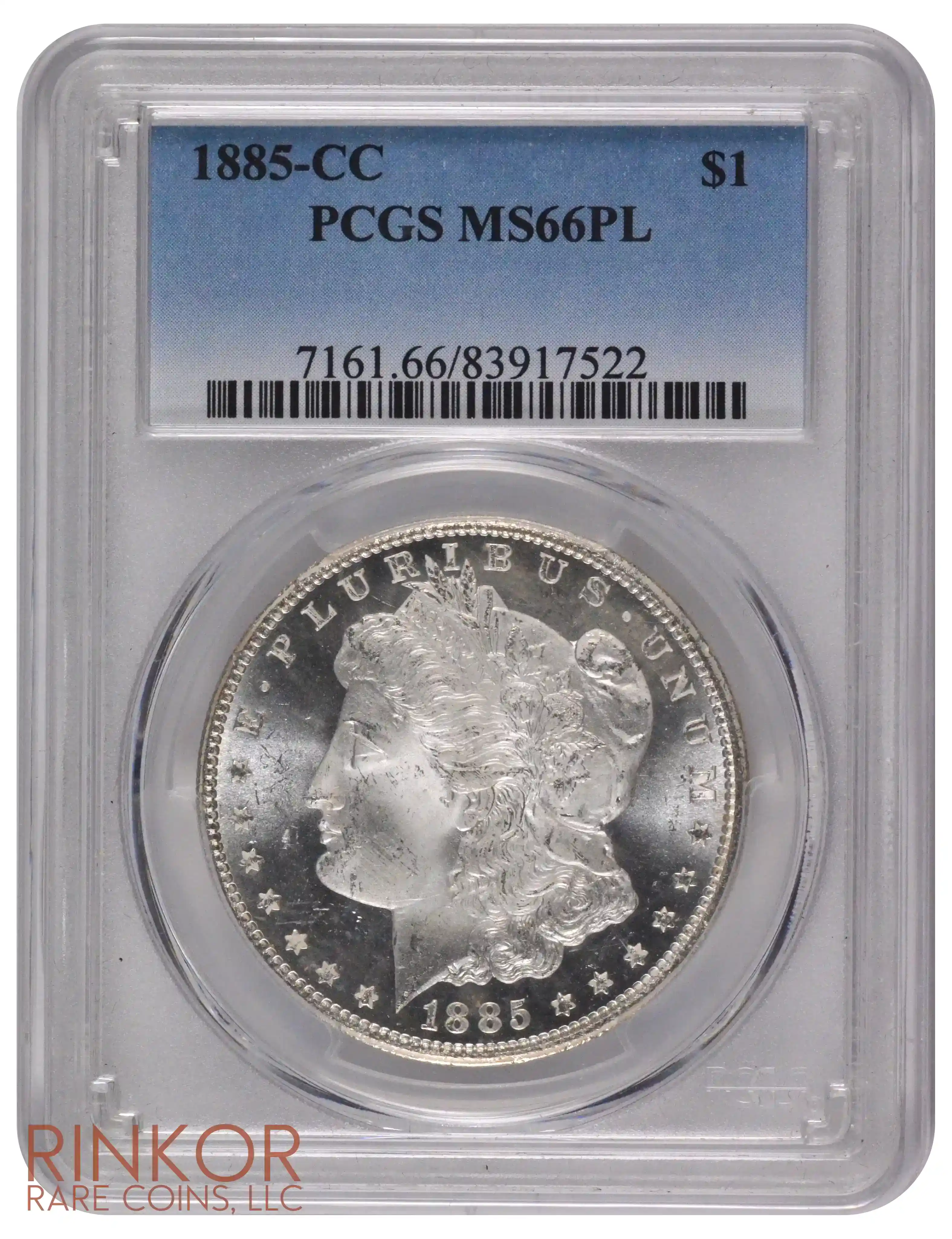 1885-CC $1 PCGS MS 66 PL