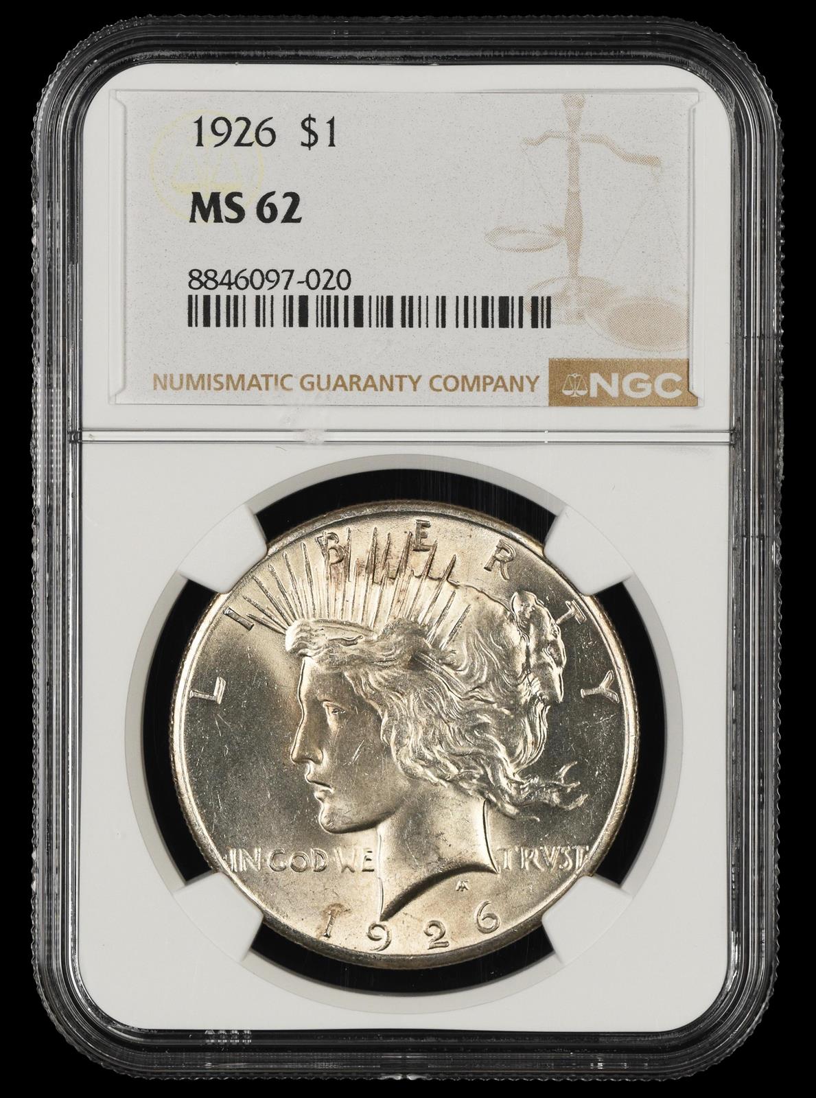 1926 $1 NGC MS 62