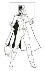 Commissioned Batgirl by Gene Gonzales 2009 Artist:  Gene Gonzales (Penciller) ,  Gene Gonzales (Inker) Media Type: Pen and Ink Art Type: Commission 