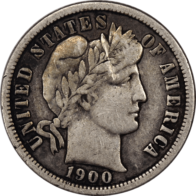 1900-O Barber Dime 10C, Raw  Circulated Very Fine - Nice Coin