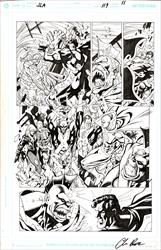 JLA #119 Page 11 Artist:  Chris Batista (Penciller) ,  Mark Farmer (Inker) Media Type: Pen and Ink Art Type: Interior Page 