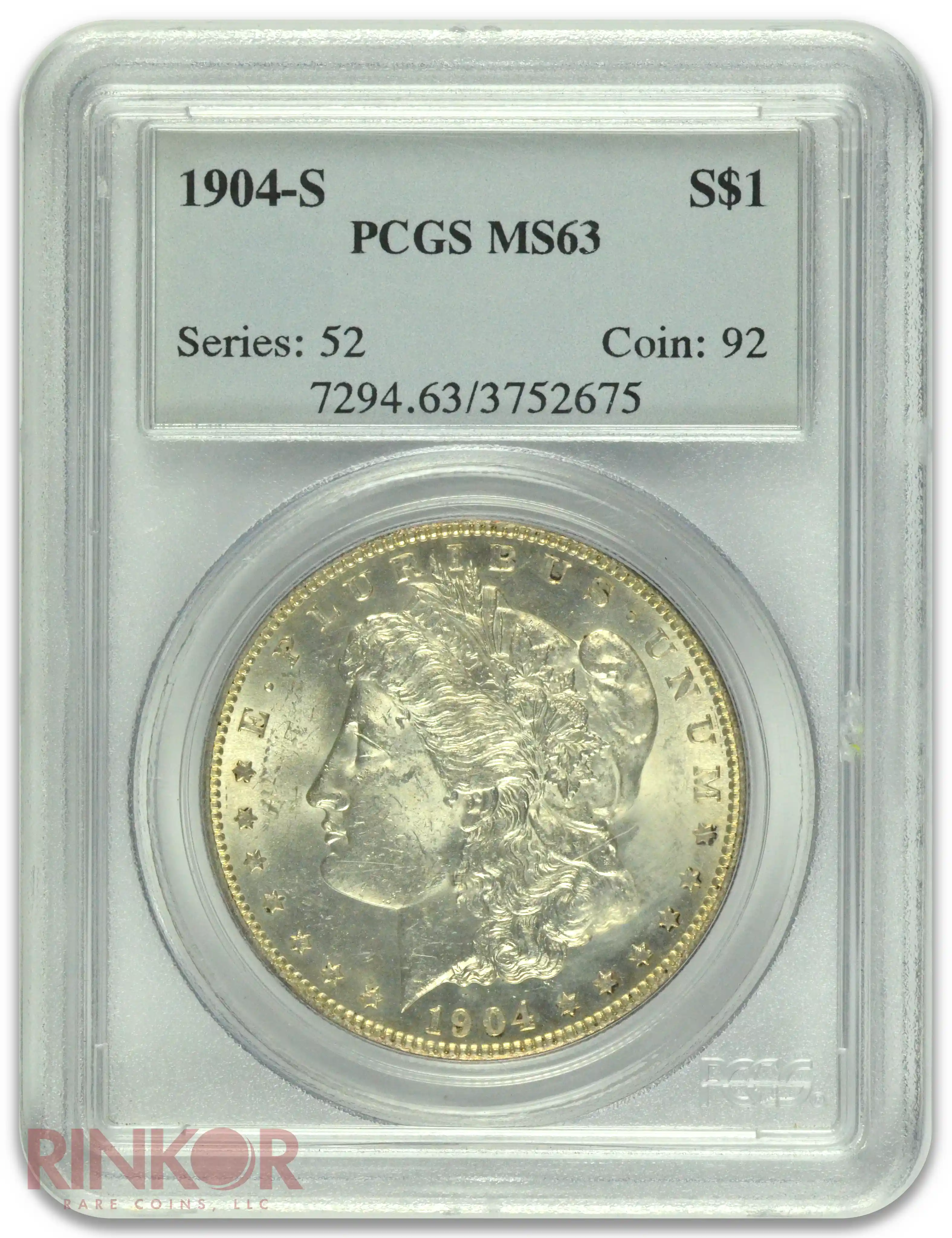 1904-S $1 PCGS MS 63