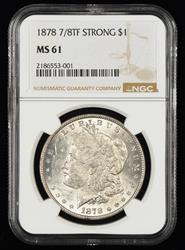 1878 7/8TF Strong $1 NGC MS 61