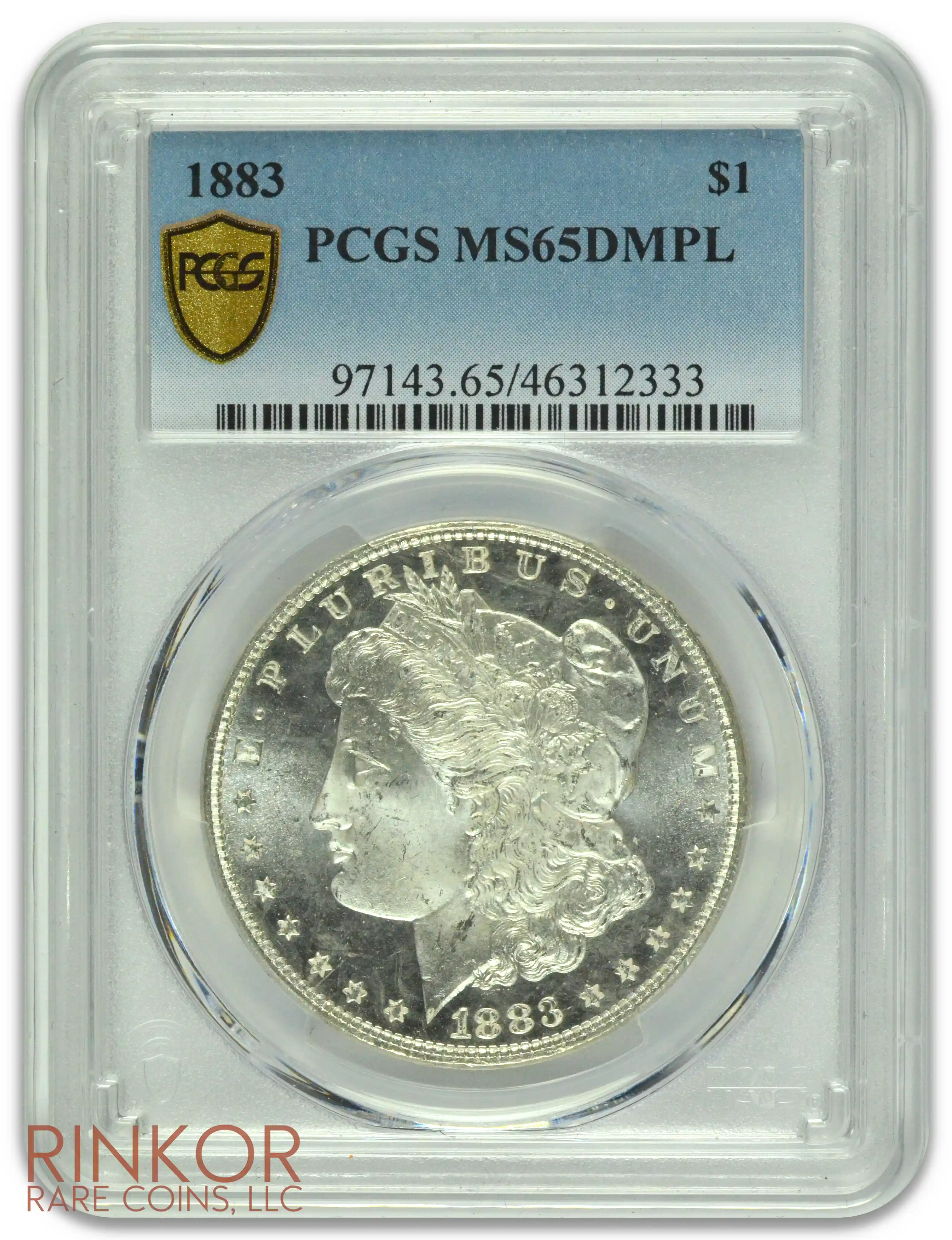 1883 $1 PCGS MS 65 DMPL 