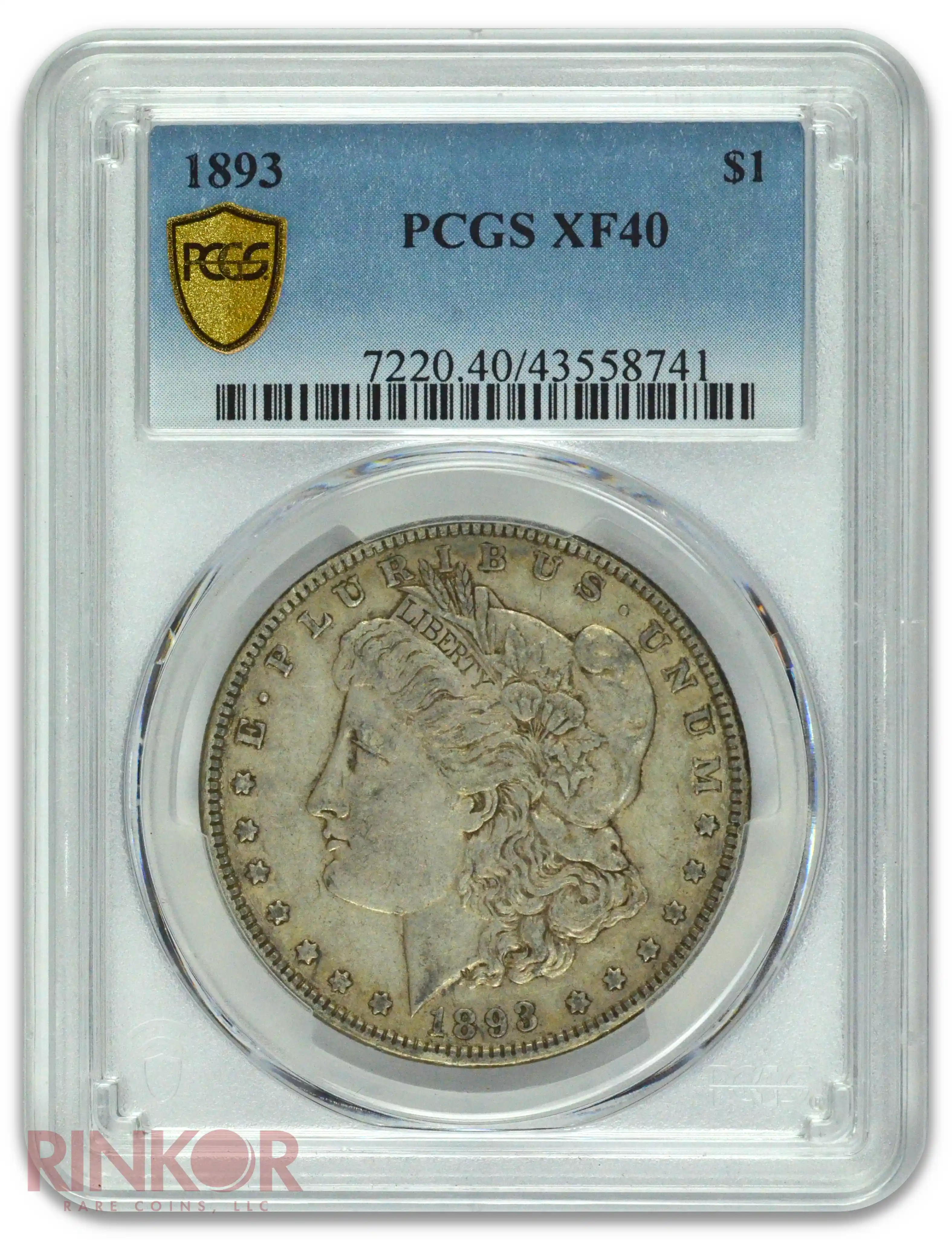 1893 $1 Morgan Dollar PCGS XF-40