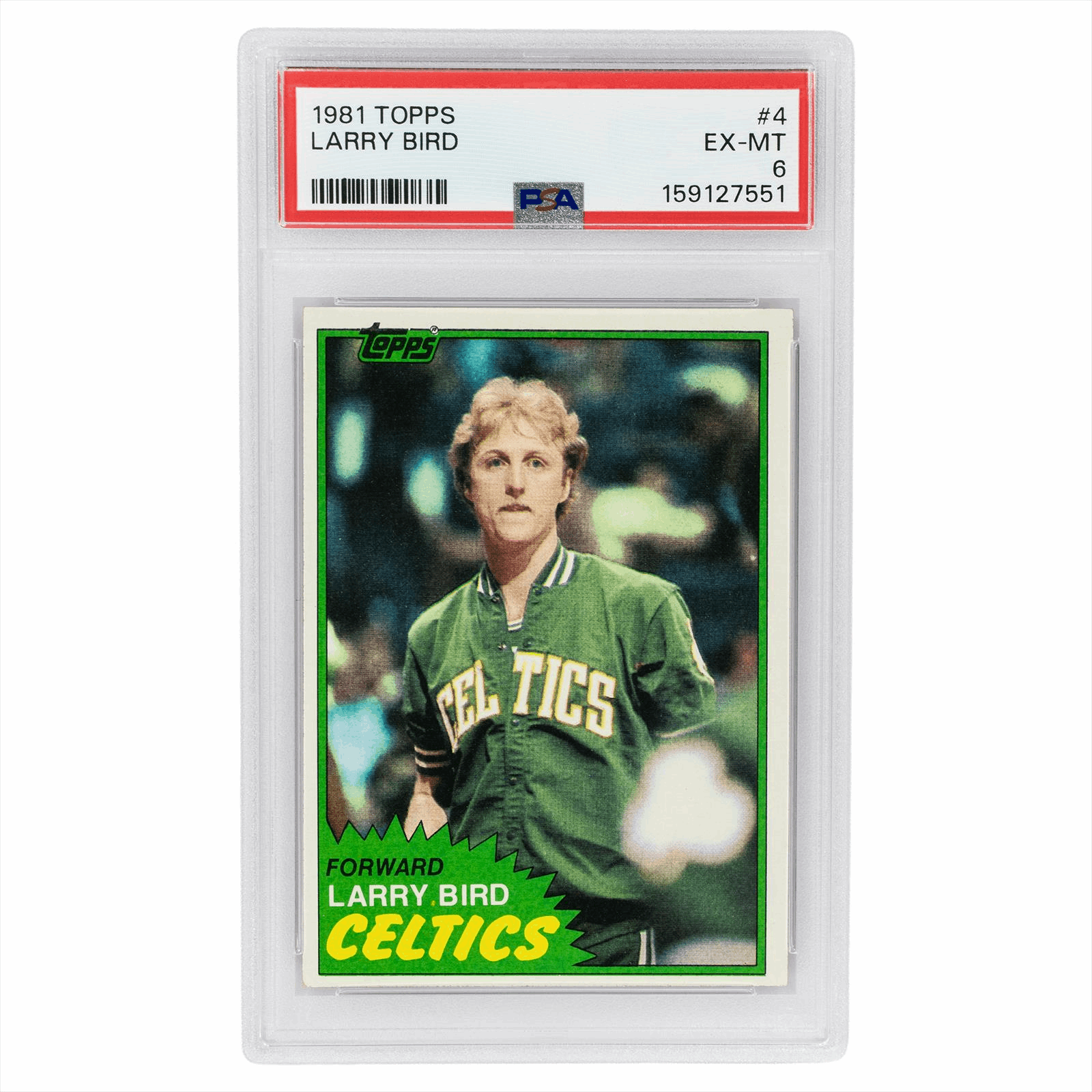 1981 Topps Larry Bird #4 PSA EX-MT 6 Cert #159127551