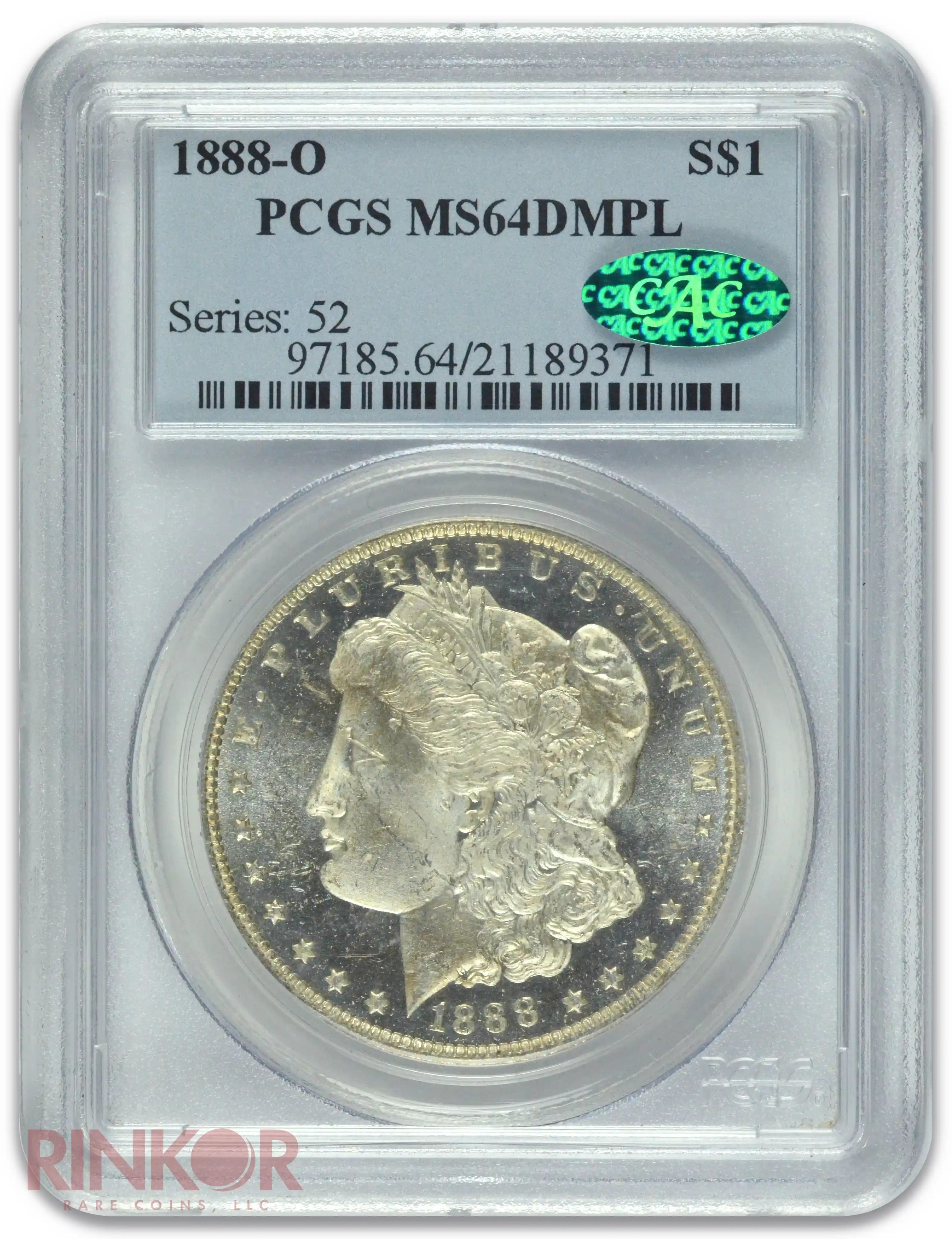 1888-O $1 Morgan Dollar PCGS MS 64 DMPL CAC