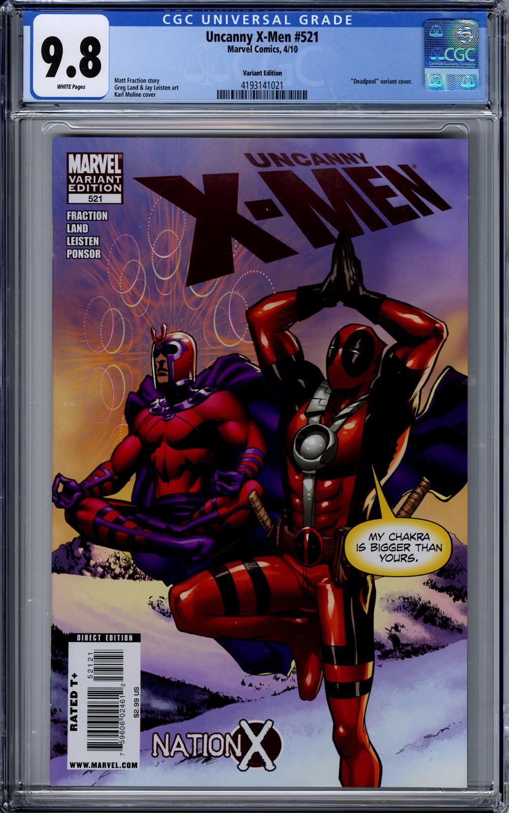 Uncanny X-Men #521 CGC 9.8 (Marvel, 2010) 
