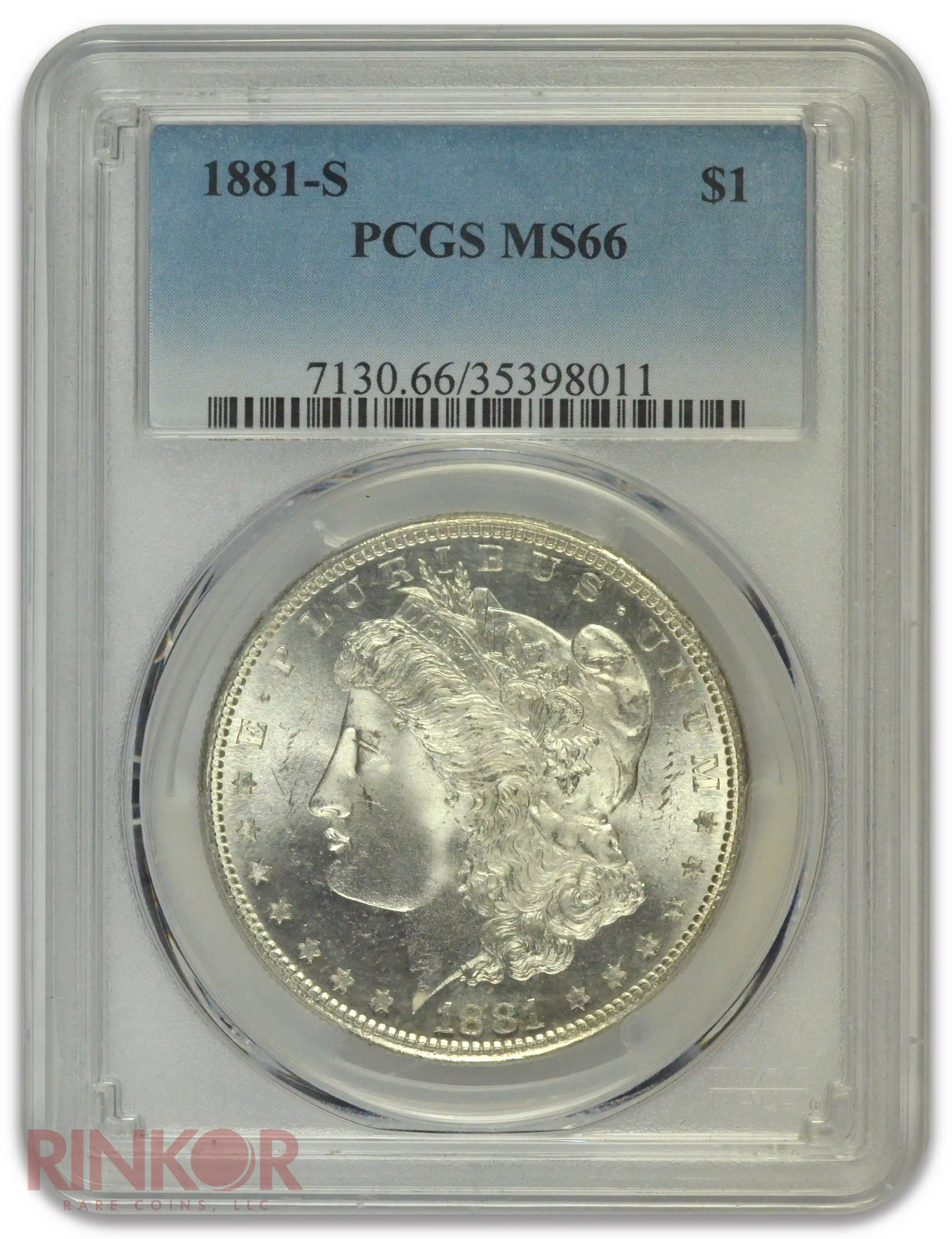 1881-S $1 Morgan Dollar PCGS MS 66