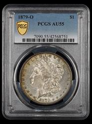 1879-O $1 Reverse Attractively Toned PCGS AU-55