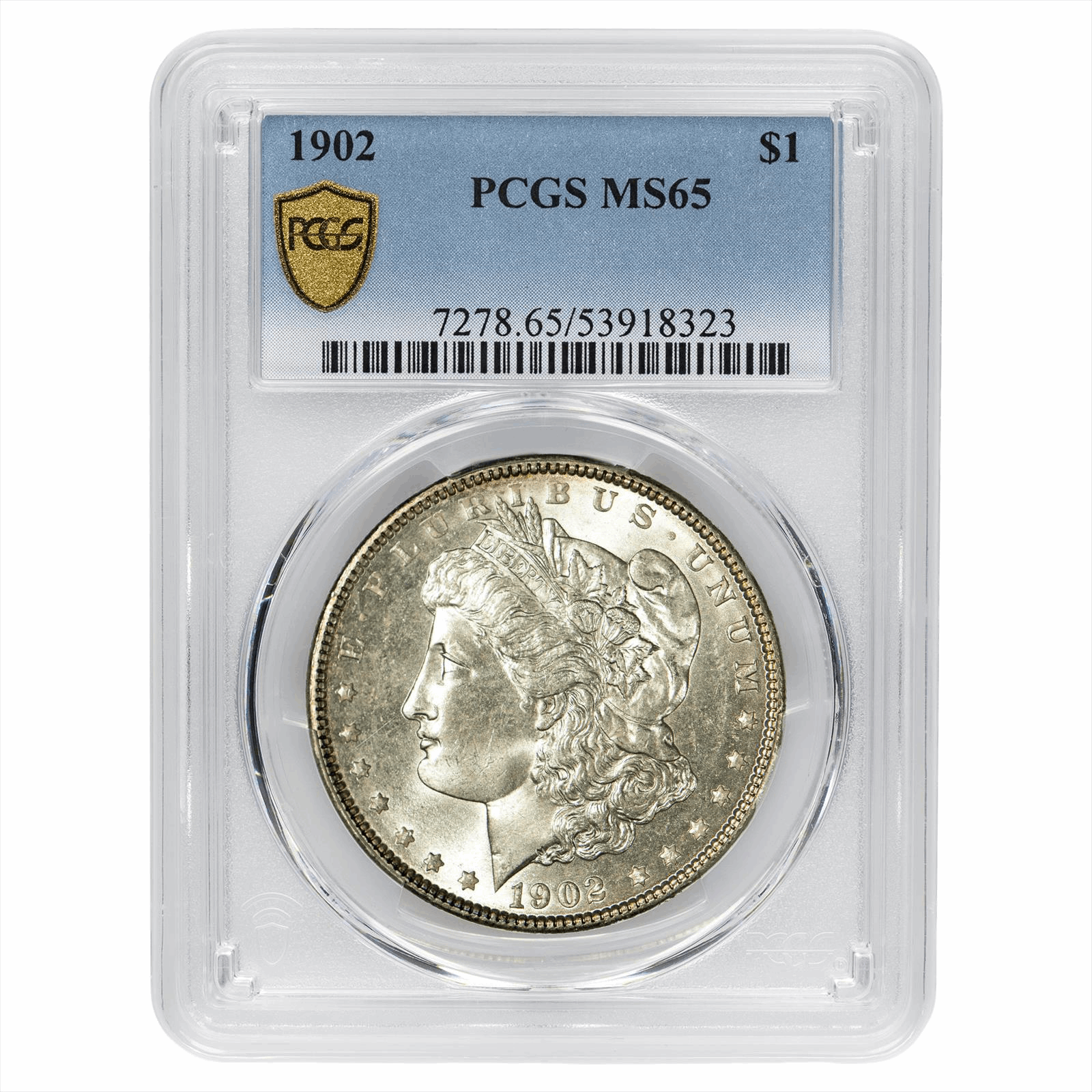 1902 Morgan Silver Dollar $1 PCGS MS 65