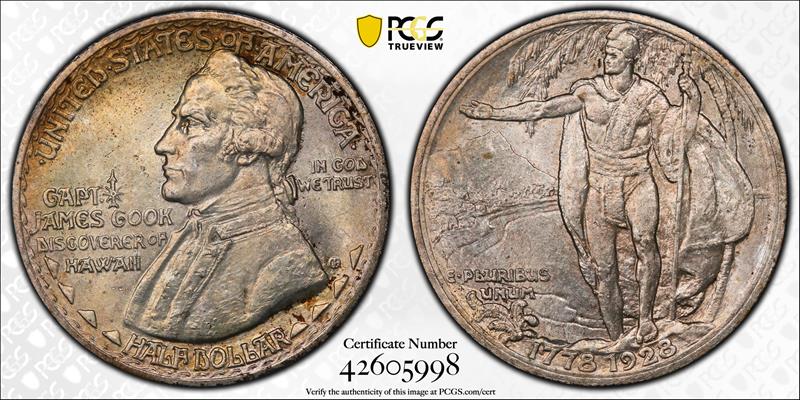 1928 50C Hawaiian PCGS MS 65