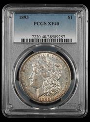 1893 $1 PCGS XF-40