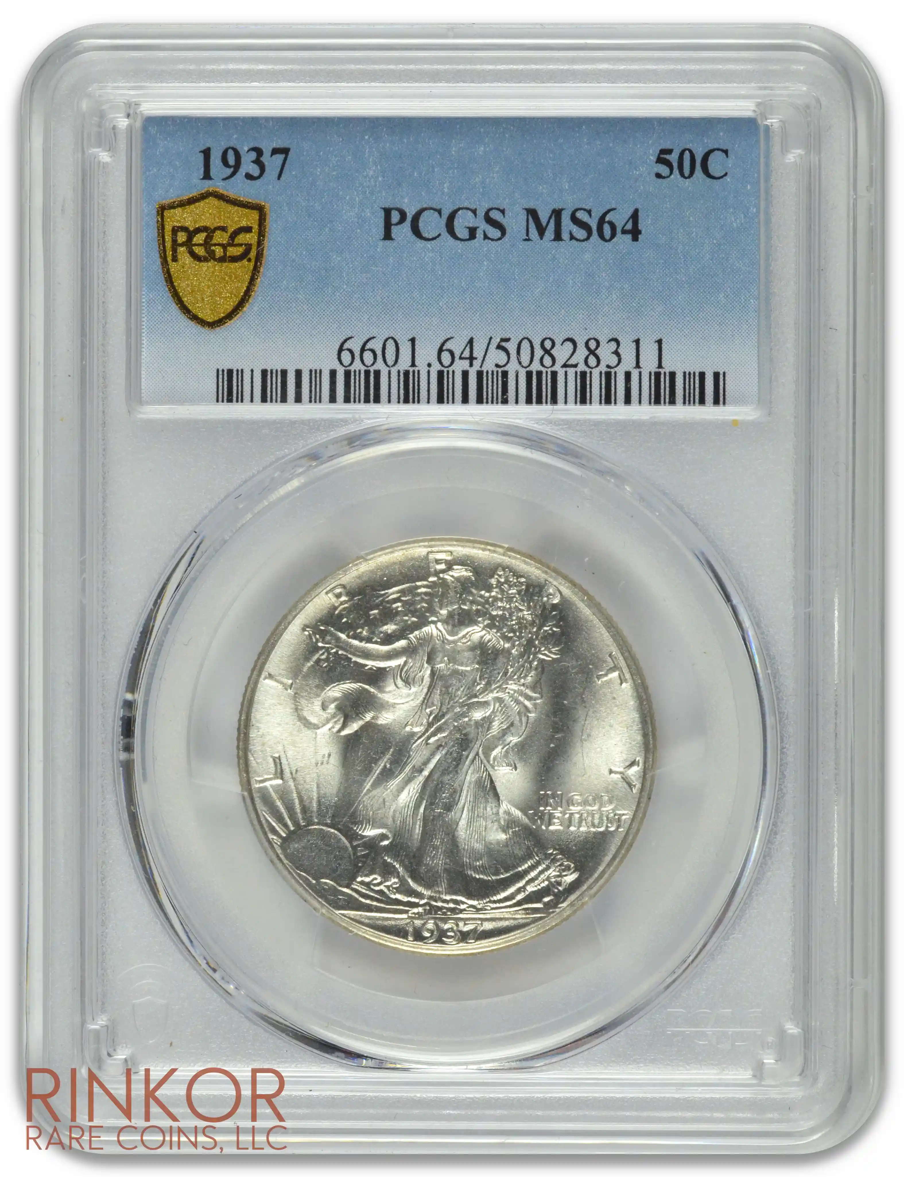 1937 Walking Liberty PCGS MS 64