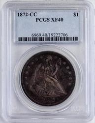 1872-CC $1 PCGS XF40 