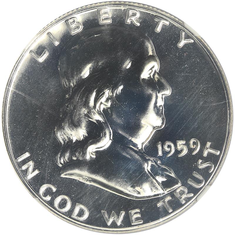 1959 Proof Franklin Half Dollar 50c, NGC PR 68
