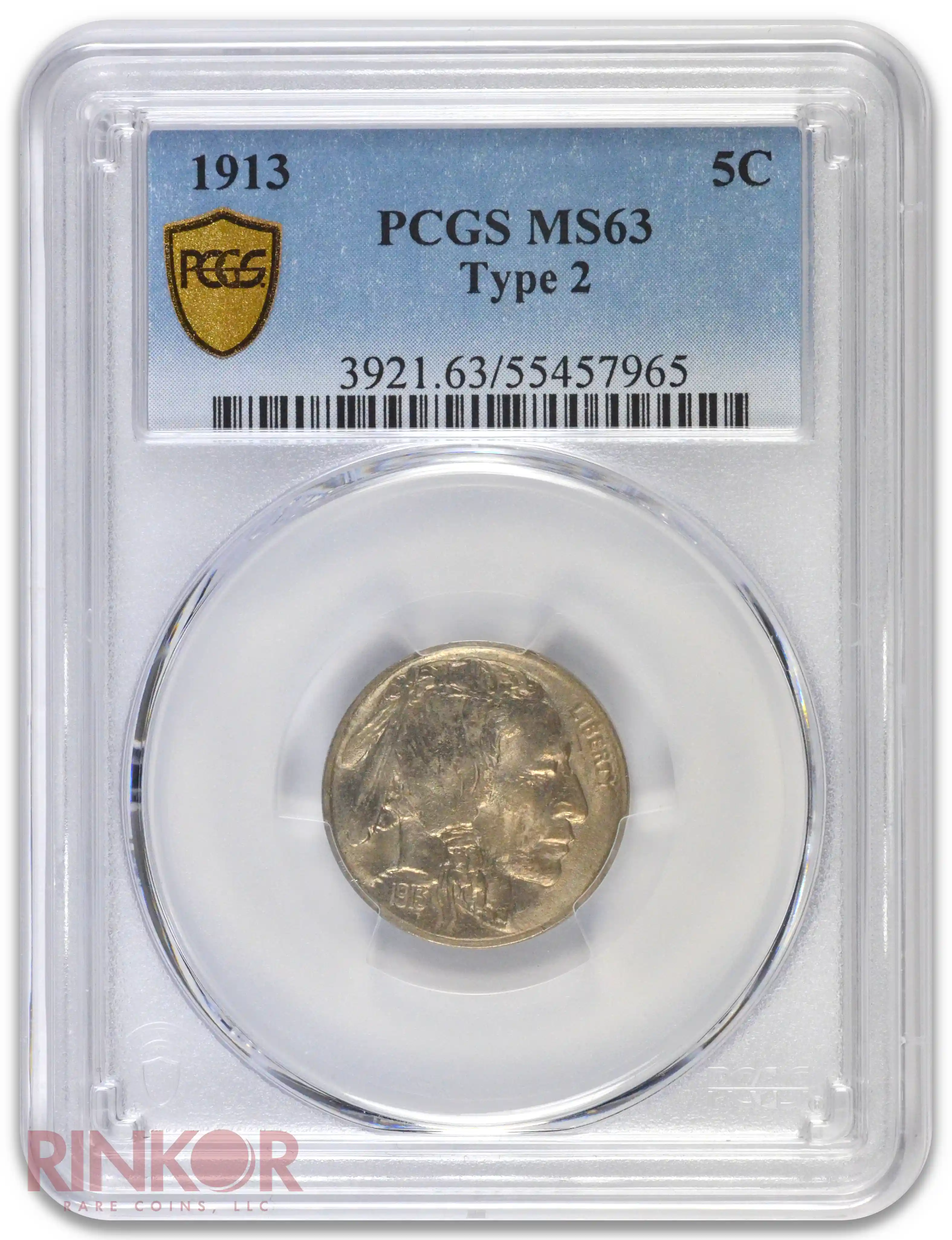 1913 Type 2 Buffalo PCGS MS 63