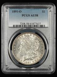 1891 O $1 PCGS AU58