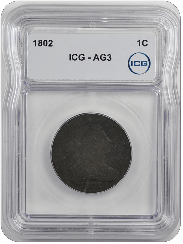 1802 Coronet Large Cent ICG AG3