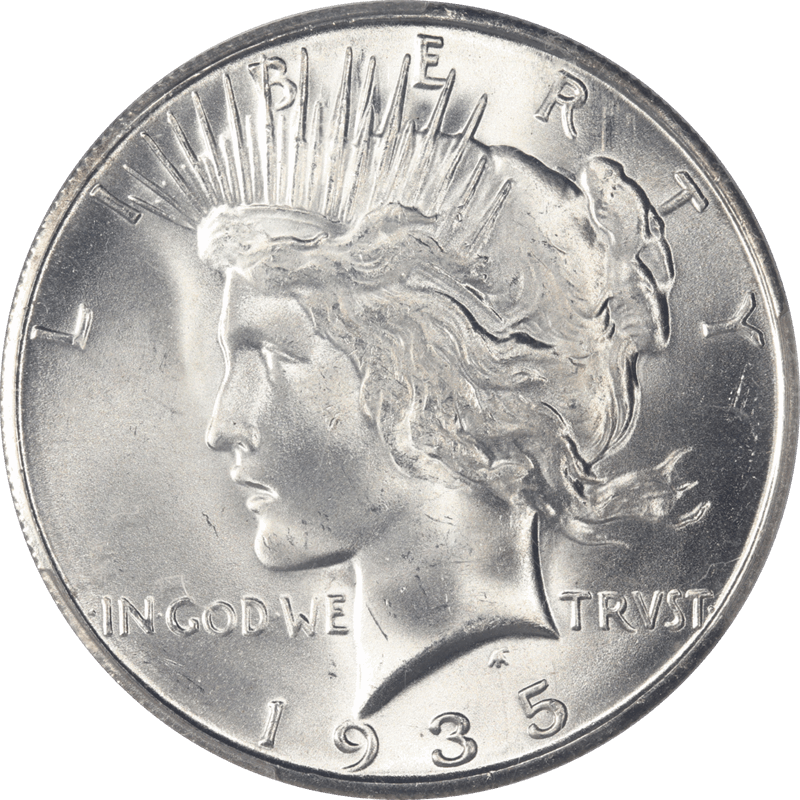1935-S Silver Peace Dollar $1 PCGS CAC MS66 