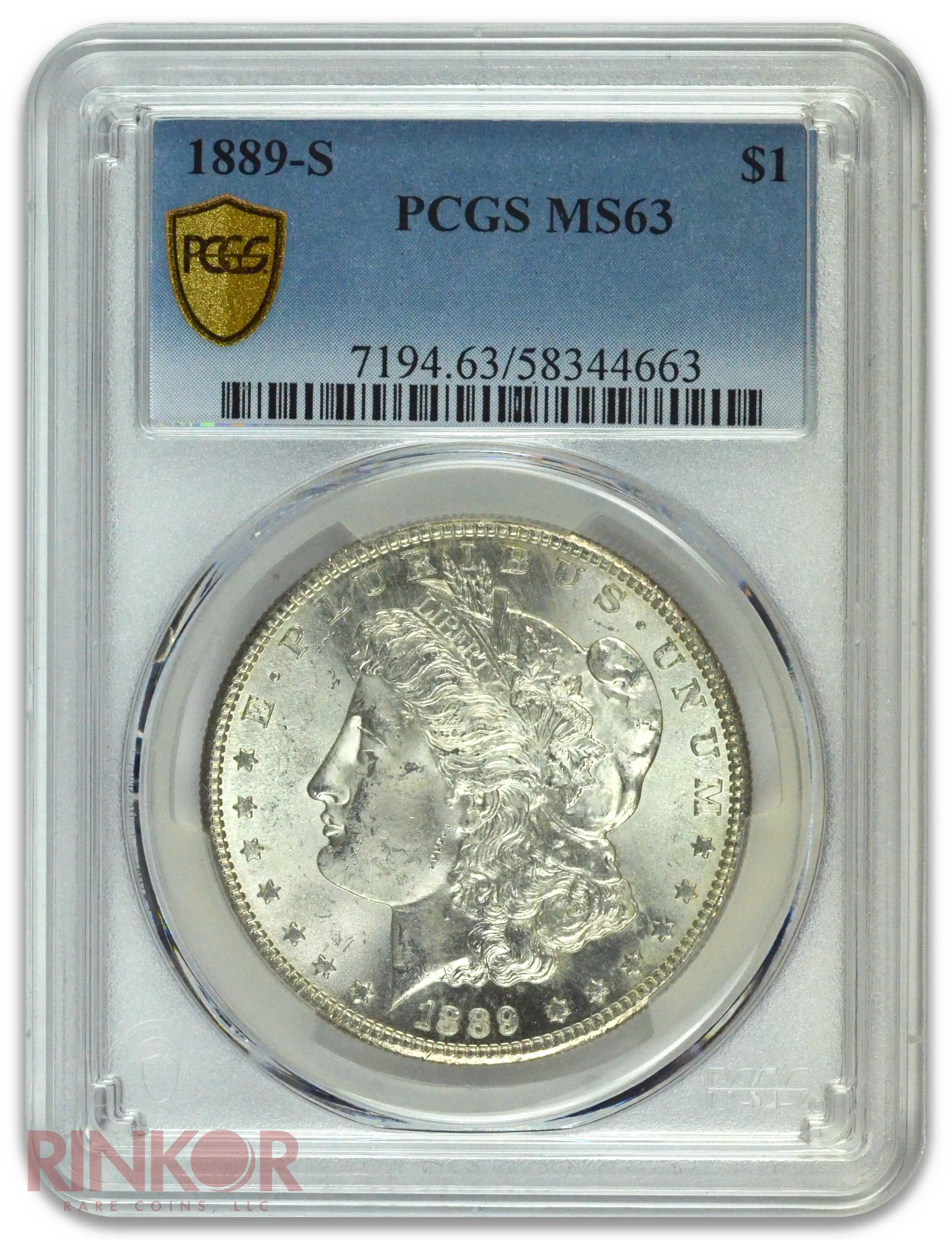 1889-S $1 Morgan Dollar PCGS MS 63