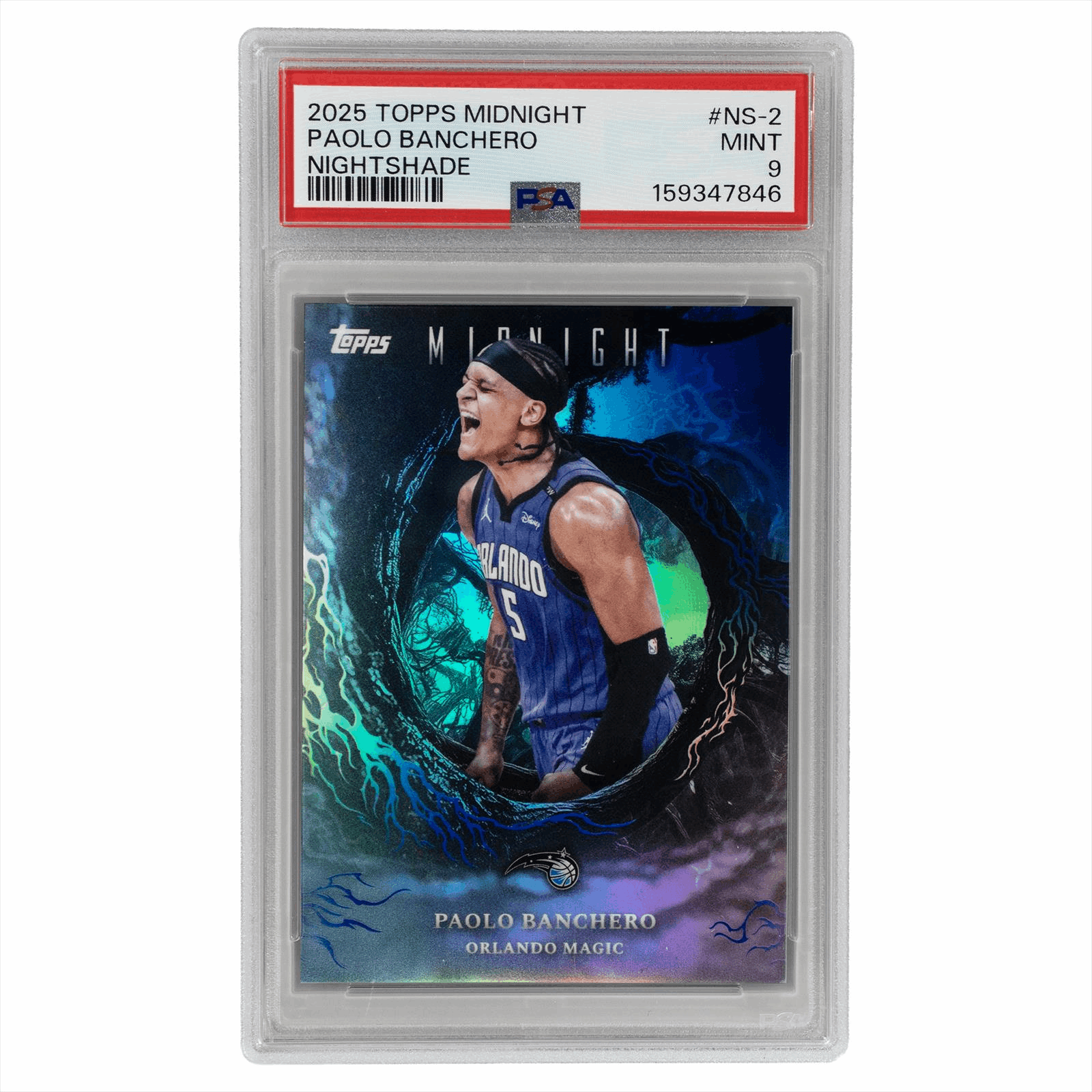2025 Topps Midnight Paolo Banchero Nightshade #NS-2 PSA MINT 9
