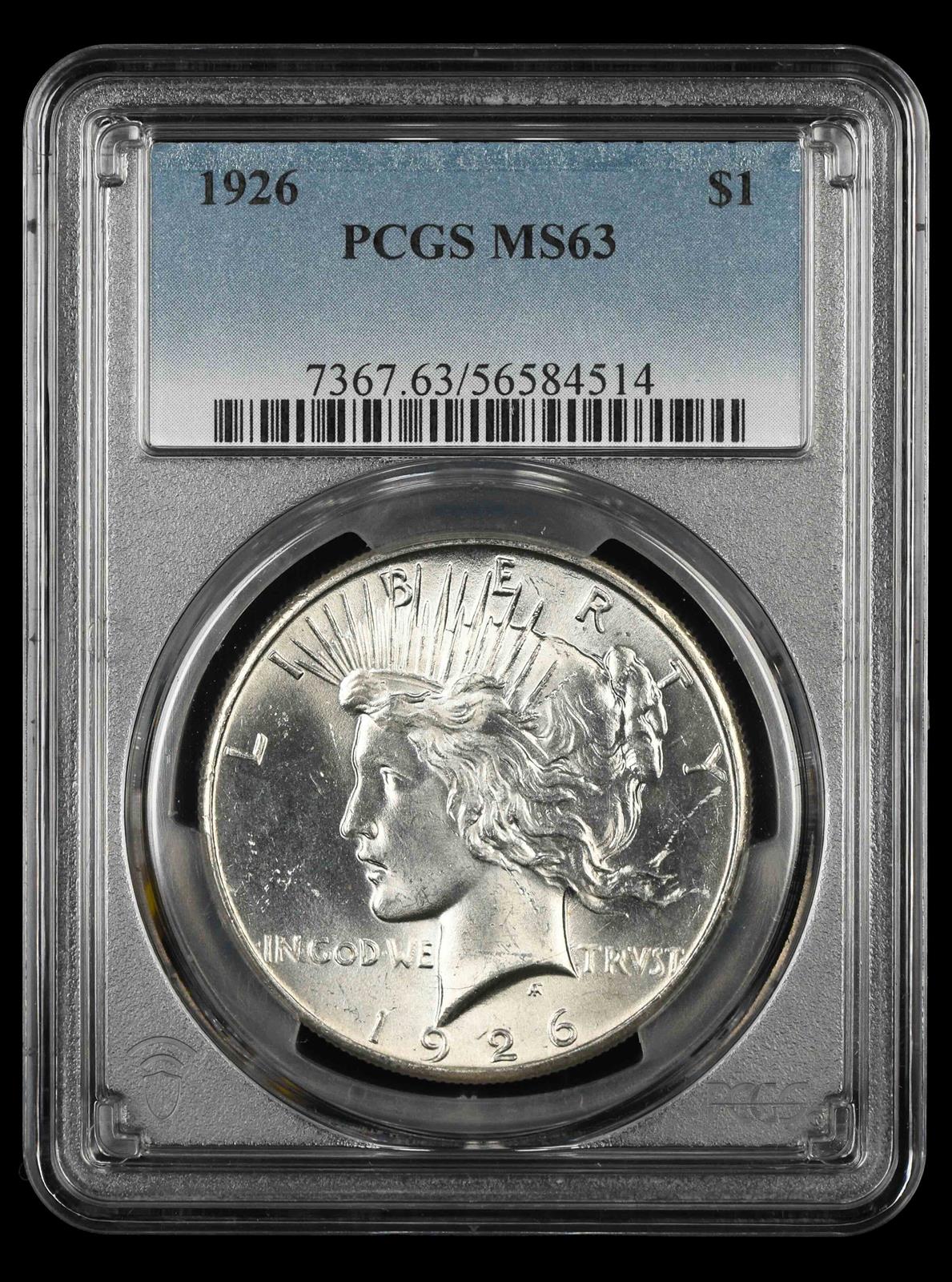 1926 $1 PCGS MS 63