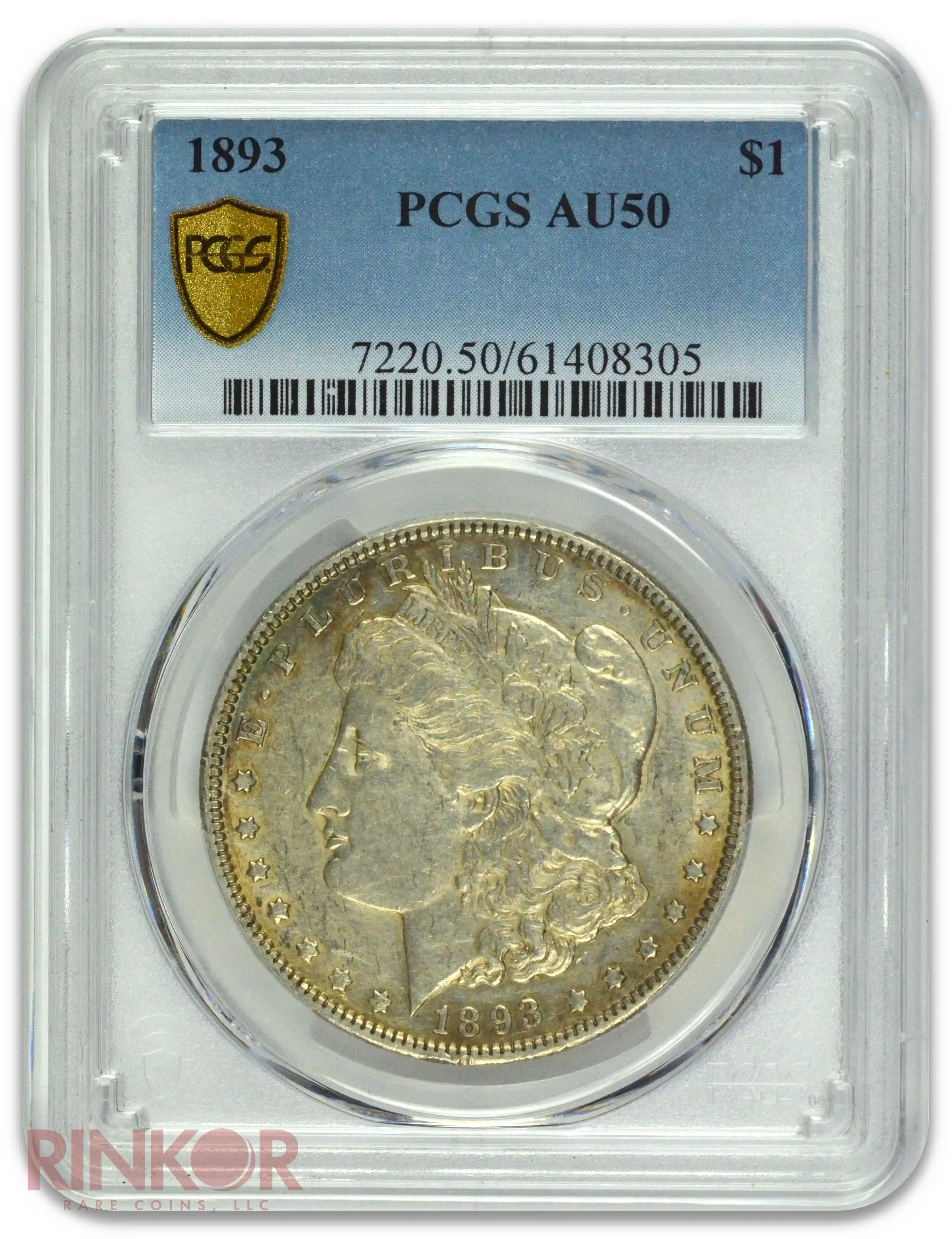 1893 $1 Morgan Dollar PCGS AU-50