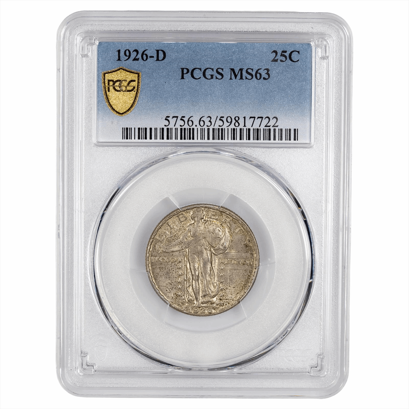 1926-D Standing Liberty Quarter 25C PCGS MS 63